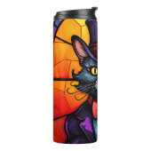 Hartglas Top Hat Cat Thermosbecher (Nach links gedreht)