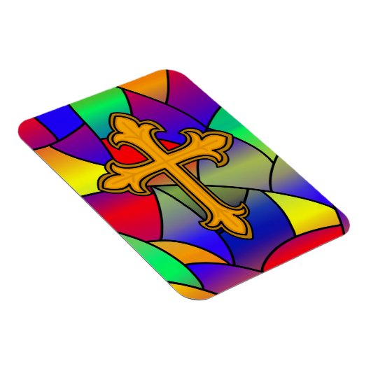 Hartglas und Kreuz Magnet (Rechte Seite)