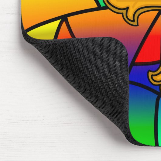 Hartglas und Kreuz Mousepad (Ecke)