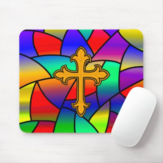 Hartglas und Kreuz Mousepad (Mit Mouse)