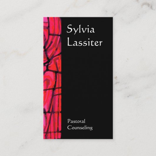 Hartglas Visitenkarte (Vorderseite)