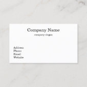 Hartglas-Visitenkarte Visitenkarte (Rückseite)