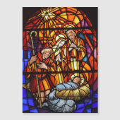 Hartglas Weihnachten Magnetkarte (Vorderseite)