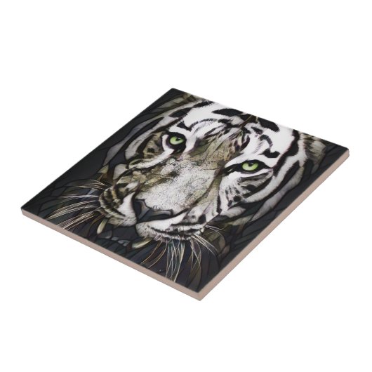 Hartglas White Tiger Fliese (Seite)
