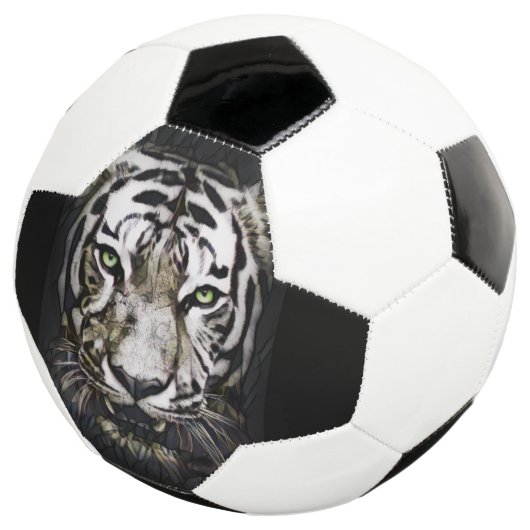 Hartglas White Tiger Fußball (Dreiviertel)