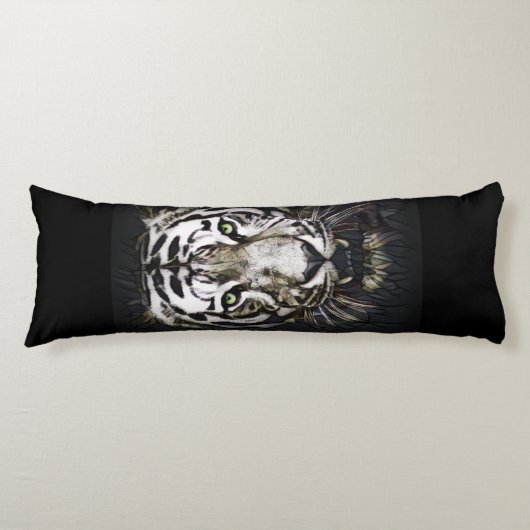 Hartglas White Tiger Seitenschläferkissen (Vorderseite)