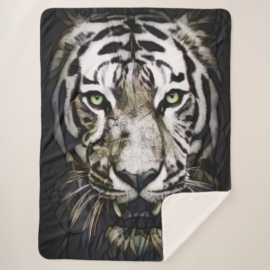 Hartglas White Tiger Sherpadecke (Vorderseite)