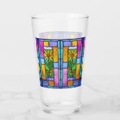 Hartglas Yellow Daisy Glas (Rückseite)