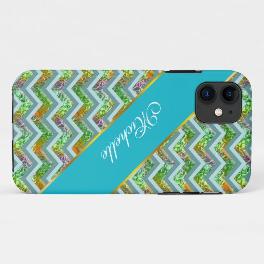 Hartglas ZigZag Case-Mate iPhone Hülle (Rückseite (Horizontal))