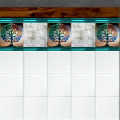 Hartglasbaum mit antikem Goldschnitt Fliese