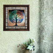 Hartglasbaum mit antikem Goldschnitt Fliese