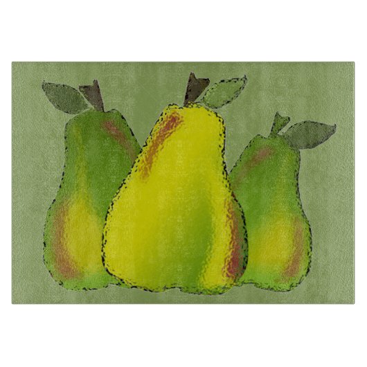 Hartglasbirnen Schneidebrett (Vorderseite)