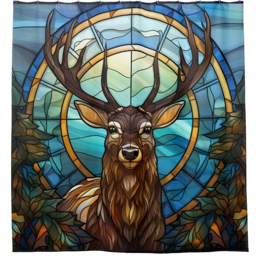 Hartglasbläserduschvorhang Duschvorhang (Vorderseite)