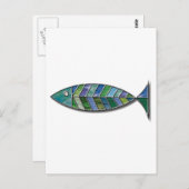 Hartglasfisch Postkarte (Vorne/Hinten)