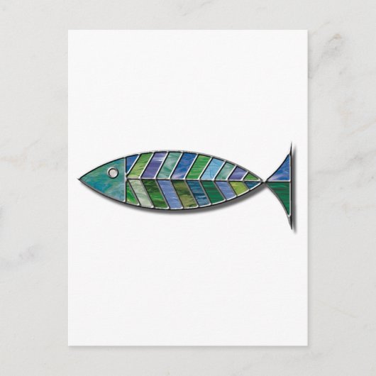 Hartglasfisch Postkarte (Vorderseite)