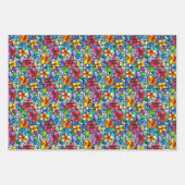 Hartglasflur und -leder Nahtlose Muster Geschenkpapier Set (Vorderseite)