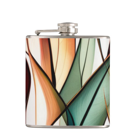 Hartglasgras Flachmann (Vorderseite)