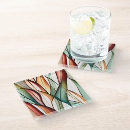 Hartglasgras Glasuntersetzer