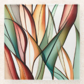 Hartglasgras Glasuntersetzer (Vorderseite)