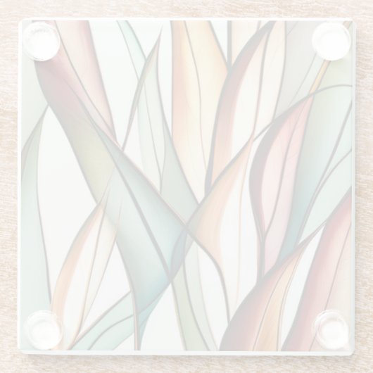 Hartglasgras Glasuntersetzer (Rückseite)