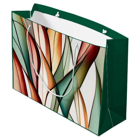 Hartglasgras Große Geschenktüte (Rückseite Schrägansicht)