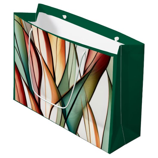 Hartglasgras Große Geschenktüte (Vorderseite Schrägansicht)