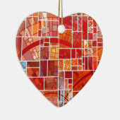 Hartglasherz Keramik Ornament (Rechts)