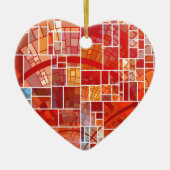 Hartglasherz Keramik Ornament (Vorne)