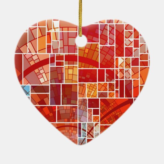 Hartglasherz Keramik Ornament (Hinten)