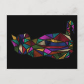 Hartglaskatze Postkarte (Vorderseite)