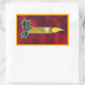 Hartglaskerze Rechteckiger Aufkleber (Tasche)