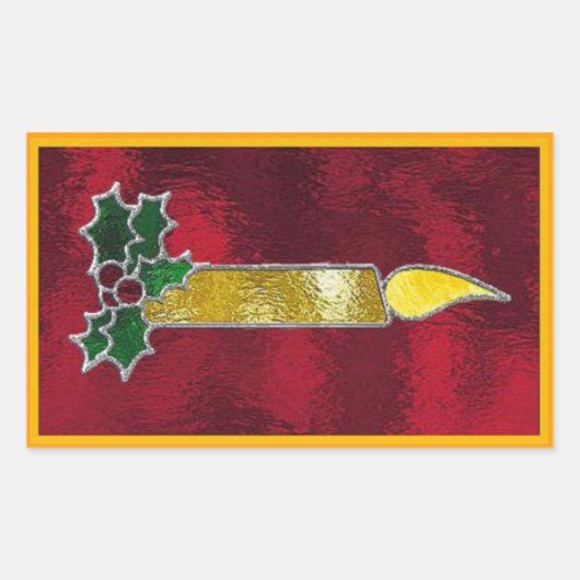 Hartglaskerze Rechteckiger Aufkleber (Vorderseite)