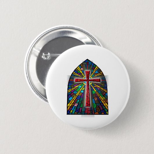 Hartglaskreuz Button (Vorne & Hinten)