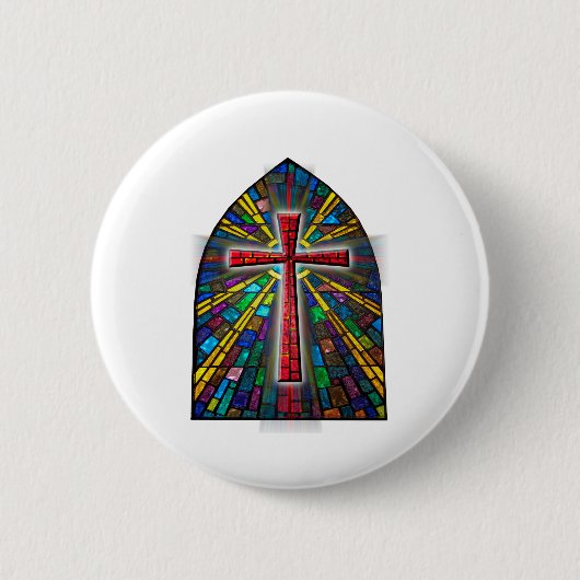 Hartglaskreuz Button (Vorderseite)