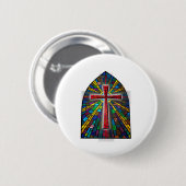 Hartglaskreuz Button (Vorne & Hinten)