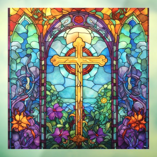 Hartglaskreuz Fensteraufkleber (Blatt 3)