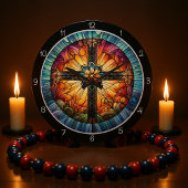 Hartglaskreuz Große Wanduhr