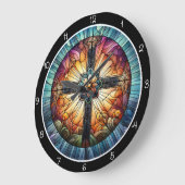 Hartglaskreuz Große Wanduhr (Winkel)