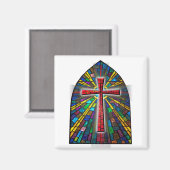 Hartglaskreuz Magnet (Vorderseite/Rückseite)