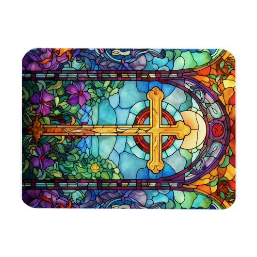 Hartglaskreuz Magnet (Horizontal)