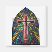 Hartglaskreuz Magnet (Vorne)