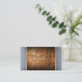 Hartholz | Goldschneide | Metallrivets Visitenkarte (Stehend Vorderseite)