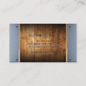 Hartholz | Goldschneide | Metallrivets Visitenkarte (Rückseite)