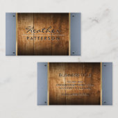 Hartholz | Goldschneide | Metallrivets Visitenkarte (Vorne/Hinten)