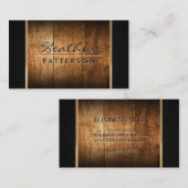 Hartholz | Goldschneide | Schwarzes Mesh Visitenkarte (Vorne/Hinten)