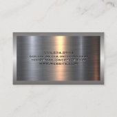 Hartholzschraube | Konstruktionslogo | Aluminium Visitenkarte (Rückseite)