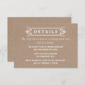 Hartkarton-Papier-Hochzeitsdetails einfügen Begleitkarte (Vorne/Hinten)