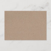 Hartkarton-Papier-Hochzeitsdetails einfügen Begleitkarte (Rückseite)