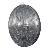 Hartkorn Zodiac Symbol Stresste Stahldekor Dartscheibe (Vorderseite rechts)
