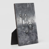 Hartkorn Zodiac Symbol Stresste Stahldekor Fotoplatte (Seite)